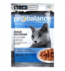 ProBalance, Adult Sterilized, влажный корм д/кошек стерилизованных 28шт * 85г